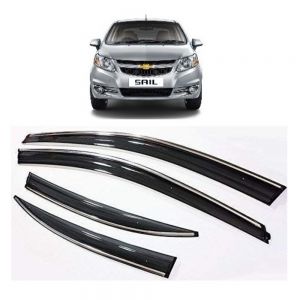 rain window door visor wind deflectors and sunshield protectors  For Sail - black